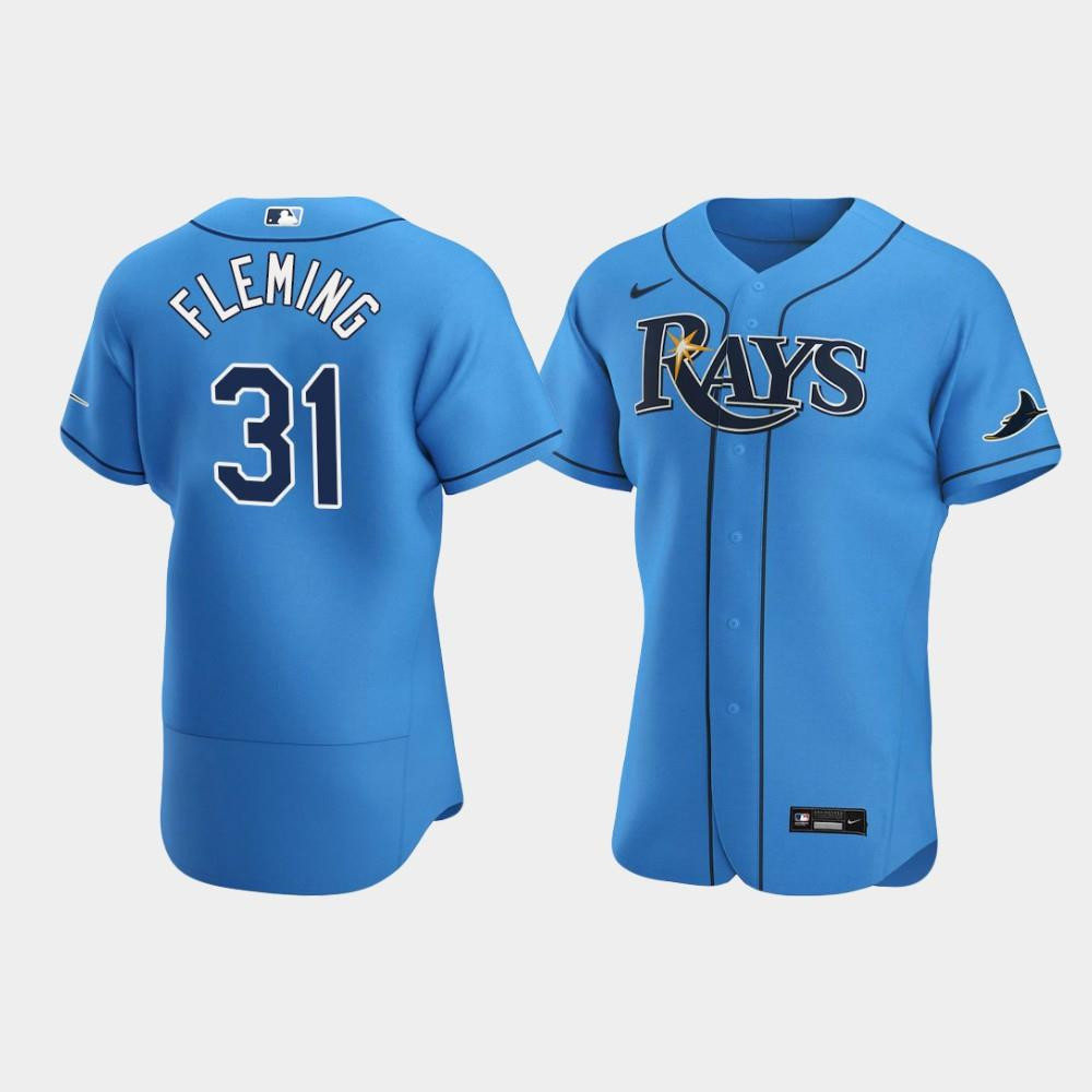 Josh Fleming 31 Tampa Bay Rays Player Light Blue Alternate Jersey