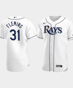 Josh Fleming 31 Tampa Bay Rays White Home Jersey