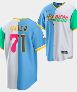 Josh Hader 2022-23 City Connect Brewers x Padres Blue White 71 Split Edition Jersey