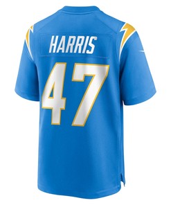 Josh Harris 47 Los Angeles Chargers Game Jersey - Powder Blue