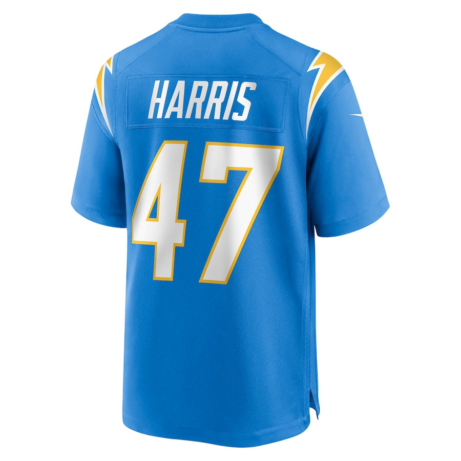 Josh Harris 47 Los Angeles Chargers Game Jersey - Powder Blue