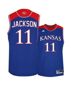 Josh Jackson 11 Kansas Jayhawks Basketball Men Jersey - Blue
