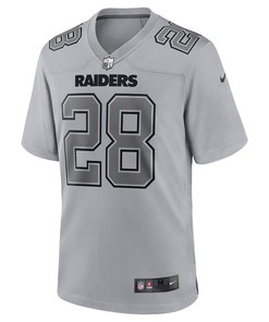 Josh Jacobs 28 Las Vegas Raiders Atmosphere Fashion Game Jersey - Gray