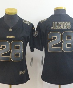 Josh Jacobs #289 Oakland Raiders Nfl Explosion Legendary Gold Black Jersey