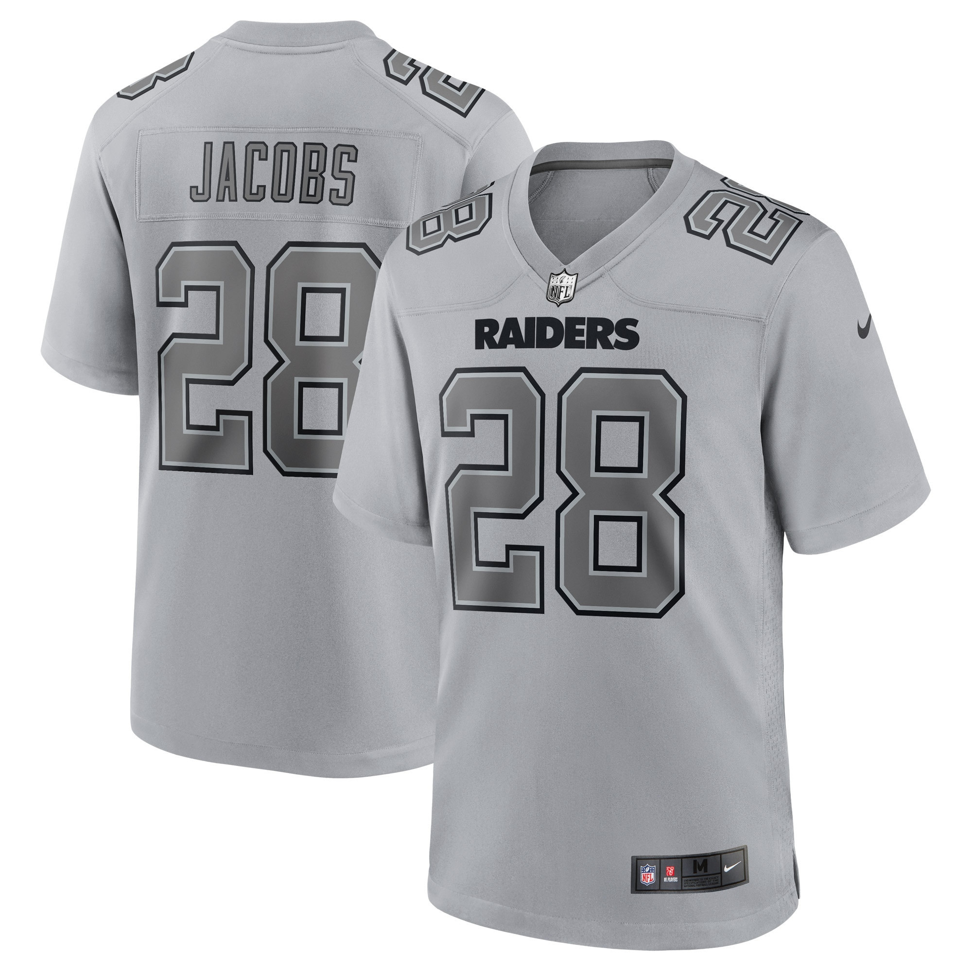 Josh Jacobs Las Vegas Raiders Atmosphere Fashion Game Jersey - Gray Nfl