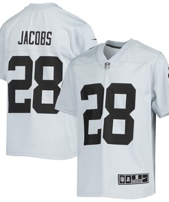 Josh Jacobs Las Vegas Raiders Inverted Team Game Jersey - Silver Nfl