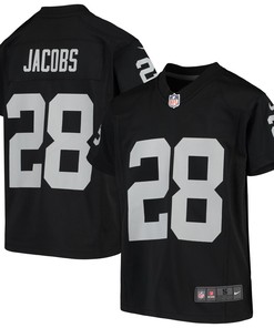 Josh Jacobs Las Vegas Raiders Nike Youth Game Jersey - Black