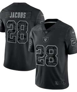 Josh Jacobs Las Vegas Raiders RFLCTV Limited Jersey - Black