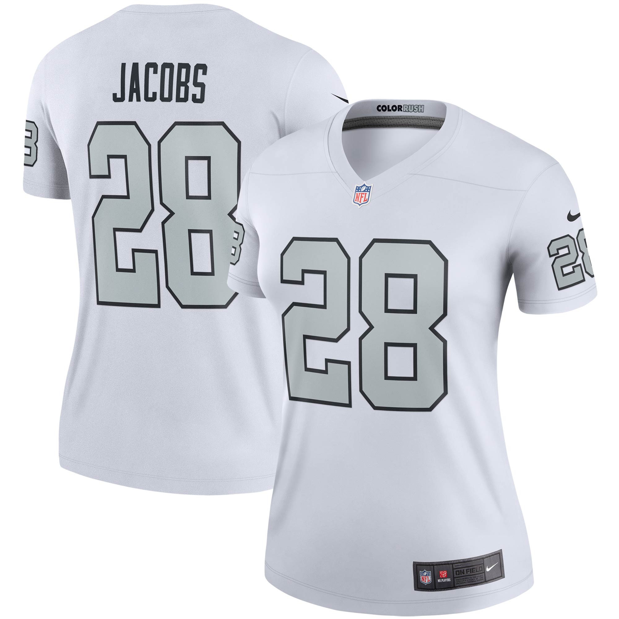 Josh Jacobs Las Vegas Raiders Womens Color Rush Legend Player Jersey - White Nfl