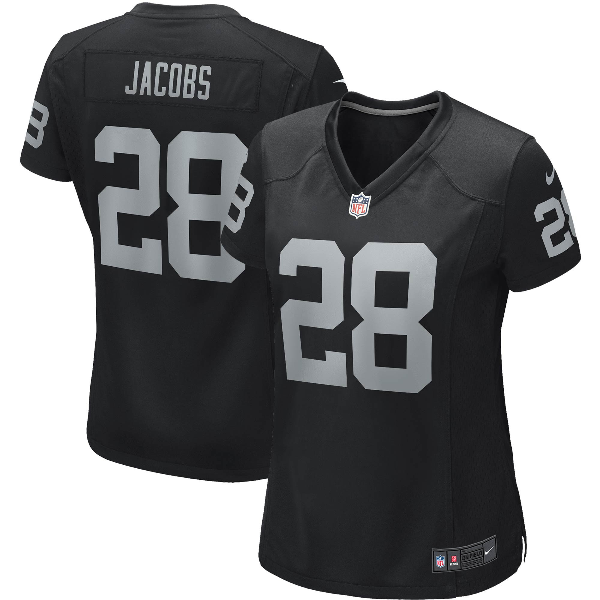 Josh Jacobs Las Vegas Raiders Womens Game Player Jersey Black Nfl