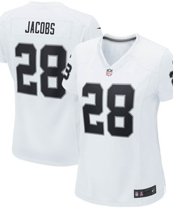 Josh Jacobs Las Vegas Raiders Womens Player Game Team Jersey - White Nfl