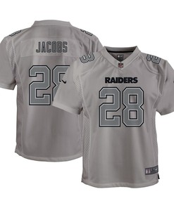 Josh Jacobs Las Vegas Raiders Youth Atmosphere Game Jersey - Gray