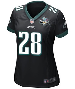 Josh Jobe 28 Philadelphia Eagles Super Bowl LVII Champions 2 Stars Women Game Jersey - Black