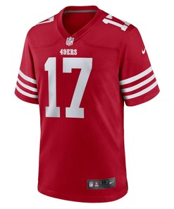 Josh Johnson 17 San Francisco 49ers Home Game Player Jersey - Scarlet