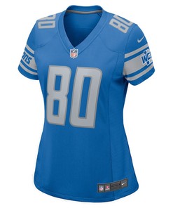 Josh Johnson 80 Detroit Lions Women's Player Game Jersey - Blue