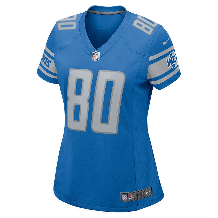 Josh Johnson 80 Detroit Lions Women's Player Game Jersey - Blue
