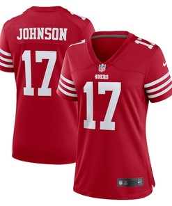 Josh Johnson San Francisco 49ers Women's Home Game Player Jersey - Scarlet