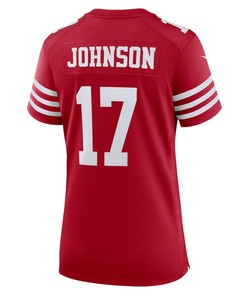 Josh Johnson San Francisco 49ers Women's Home Game Player Jersey - Scarlet