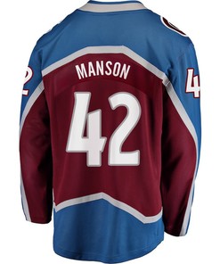 Josh Manson 42 Colorado Avalanche Stanley Cup 2023 Playoffs Patch Home Breakaway Men Jersey - Burgundy