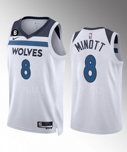 Josh Minott 8 Minnesota Timberwolves 2022-23 Association Edition White Men Jersey Swingman