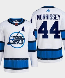 Josh Morrissey 44 Reverse Retro 2.0 2022 Winnipeg Jets White Jersey Primegreen