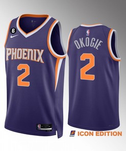 Josh Okogie 2 Phoenix Suns Purple 2022-23 Icon Edition Men Jersey Swingman