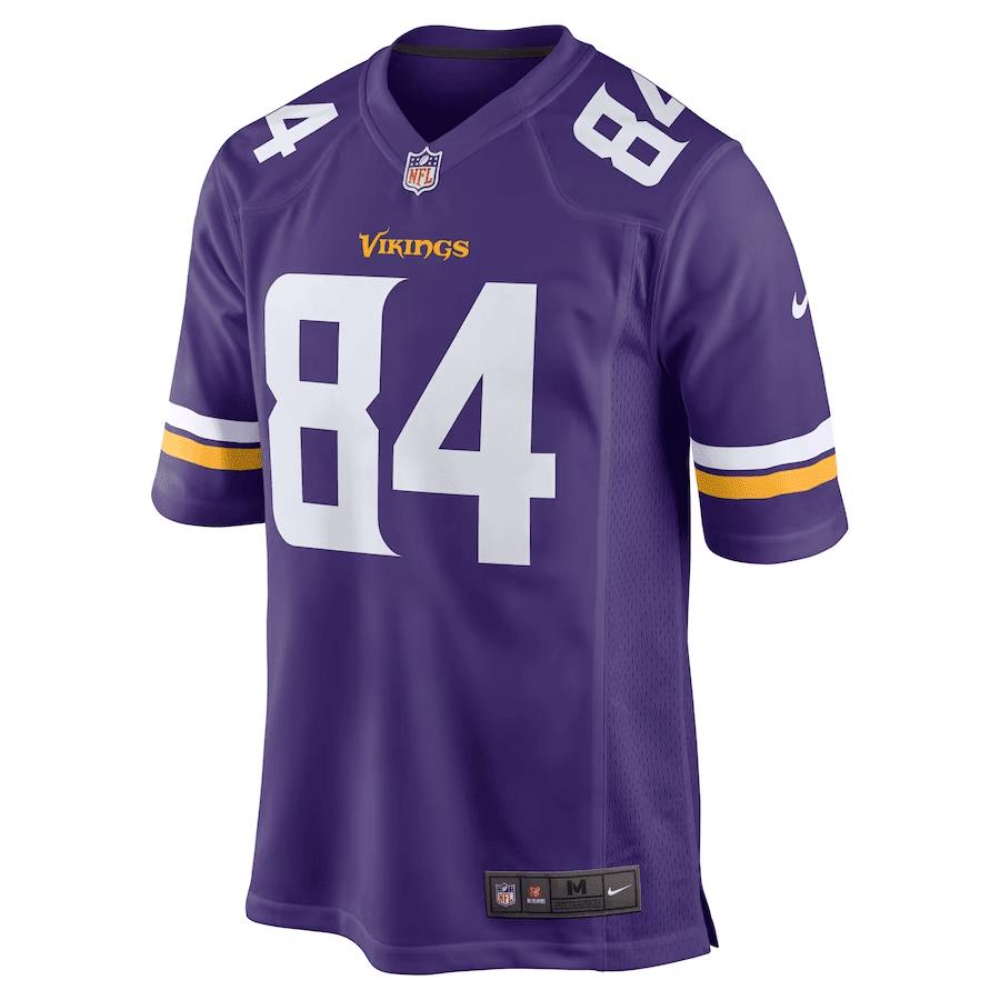 Josh Oliver 84 Minnesota Vikings Men Game Jersey - Purple