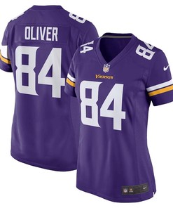 Josh Oliver 84 Minnesota Vikings Women's Game Jersey - Purple