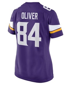 Josh Oliver 84 Minnesota Vikings Women's Game Jersey - Purple