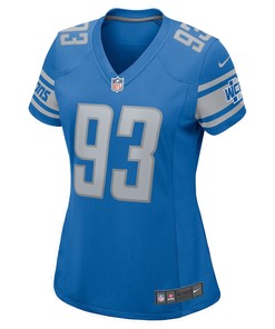 Josh Paschal 93 Detroit Lions Women's Player Game Jersey - Blue