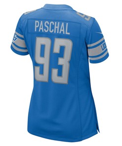 Josh Paschal 93 Detroit Lions Women's Player Game Jersey - Blue