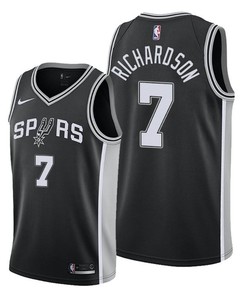 Josh Richardson 7 San Antonio Spurs Icon Edition Black Jersey 2022 Trade - Men Jersey