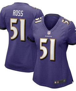 Josh Ross 51 Baltimore Ravens Women's Game Player Jersey - Purple