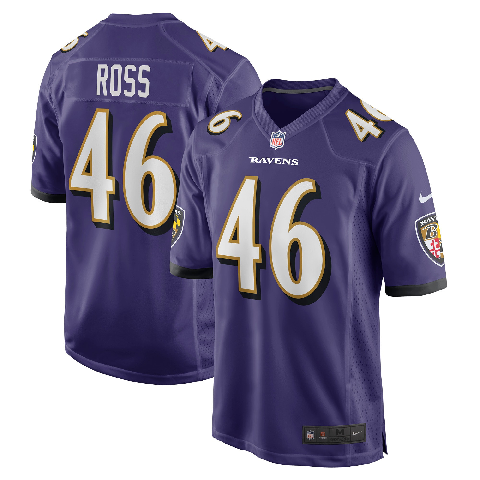 Josh Ross Baltimore Ravens Player Game Jersey - Purple Nfl
