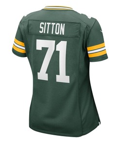 Josh Sitton 71 Green Bay Packers Women's Retired Game Jersey - Green