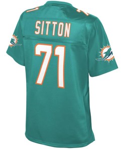 Josh Sitton Miami Dolphins Nfl Pro Line Womens Team Player Jersey - Aqua