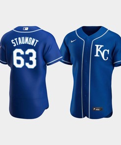 Josh Staumont 63 Kansas City Royals Royal Alternate Jersey