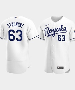 Josh Staumont 63 Kansas City Royals White Home Jersey