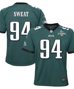 Josh Sweat 94 Philadelphia Eagles Super Bowl LVII Champions 2 Stars 2 Stars Youth Game Jersey - Black