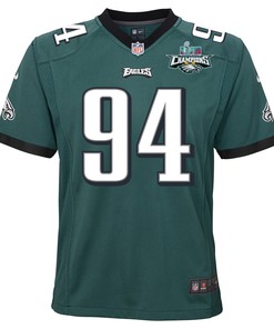 Josh Sweat 94 Philadelphia Eagles Super Bowl LVII Champions 2 Stars 2 Stars Youth Game Jersey - Black