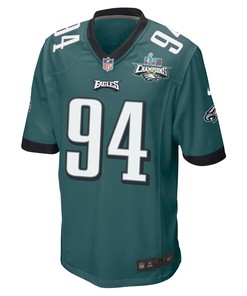 Josh Sweat 94 Philadelphia Eagles Super Bowl LVII Champions 2 Stars Men Game Jersey - Midnight Green