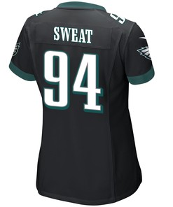 Josh Sweat 94 Philadelphia Eagles Super Bowl LVII Champions 2 Stars Women Game Jersey - Black