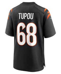 Josh Tupou 68 Cincinnati Bengals Game Player Jersey - Black