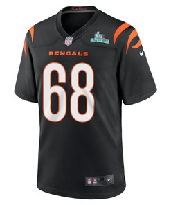 Josh Tupou 68 Cincinnati Bengals Super Bowl LVII Champions Men Game Jersey - Black