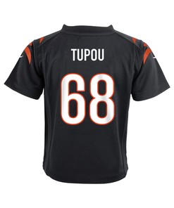 Josh Tupou 68 Cincinnati Bengals Super Bowl LVII Champions Youth Game Jersey - Black