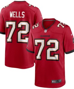 Josh Wells 72 Tampa Bay Buccaneers Game Jersey - Red