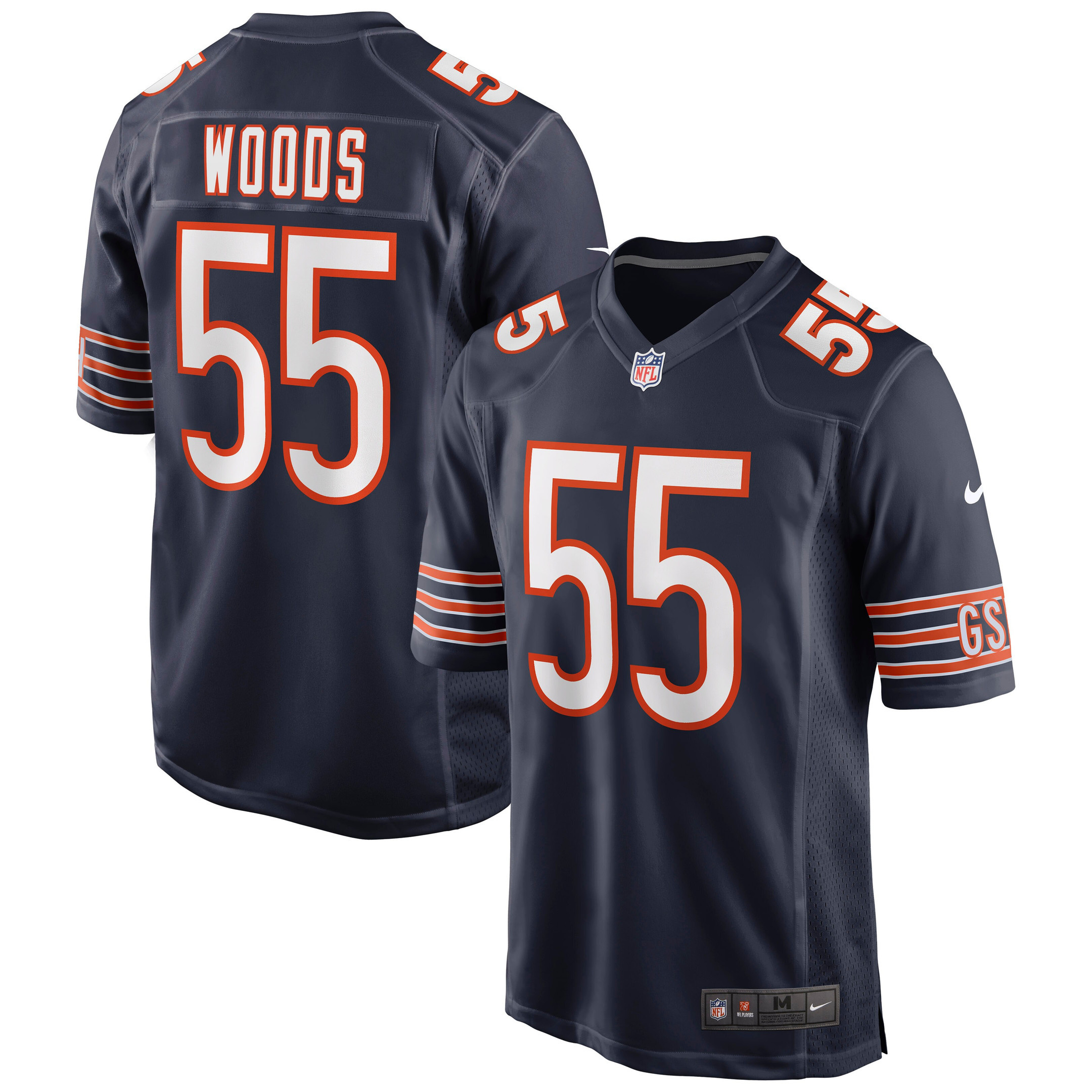 Josh Woods Chicago Bears Game Jersey - Navy Nfl