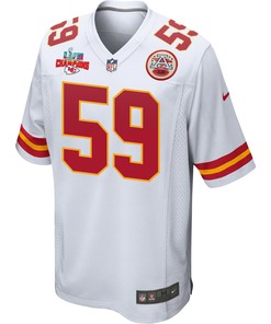 Joshua Kaindoh 59 Kansas City Chiefs Super Bowl LVII Champions 3 Stars Men Game Jersey - White