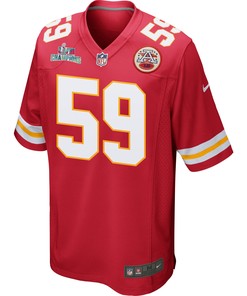 Joshua Kaindoh 59 Kansas City Chiefs Super Bowl LVII Champions Men Game Jersey - Red