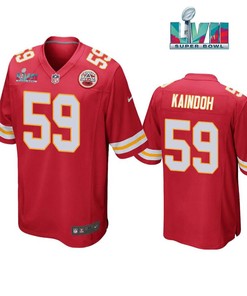 Joshua Kaindoh 59 Kansas City Chiefs Super Bowl LVII Red Men Game Jersey